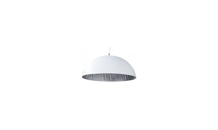 Lustre Glow 70cm en blanc et argent