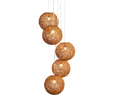 Lustre Cocooning Pearls set de 5 en brun