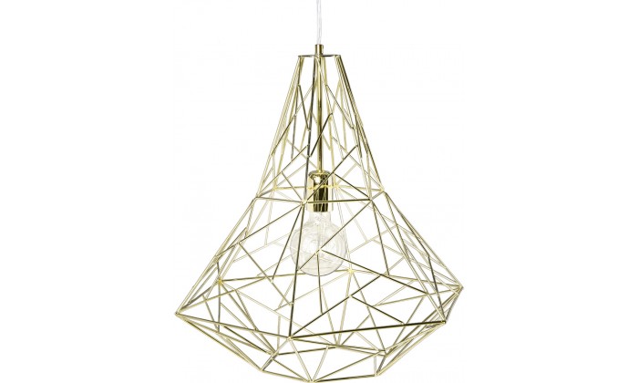 Lustre Cage L en or