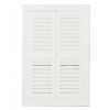 Miroir + 2 Volets Bois/Verre Blanc Small