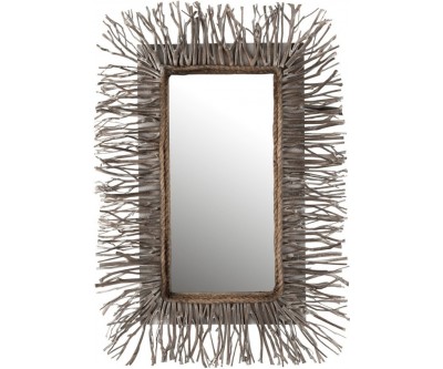 Miroir Rectangulaire Branche Bois Grey Wash