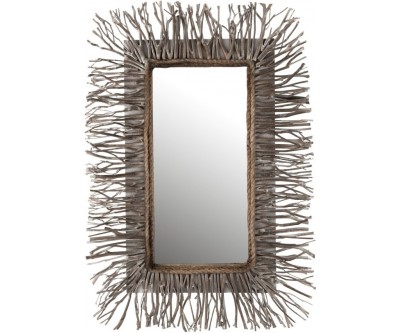 Miroir Rectangulaire Branche Bois Grey Wash