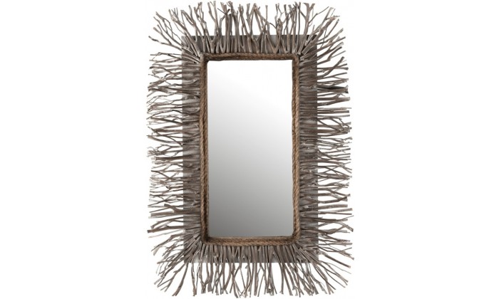 Miroir Rectangulaire Branche Bois Grey Wash