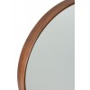 Miroir Rond Bois/Verre Marron Fonce Large