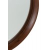 Miroir Rond Bois/Verre Marron Fonce Large