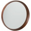 Miroir Rond Bois/Verre Marron Fonce Small