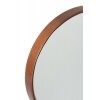 Miroir Rond Bois/Verre Marron Fonce Small