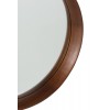 Miroir Rond Bois/Verre Marron Fonce Small