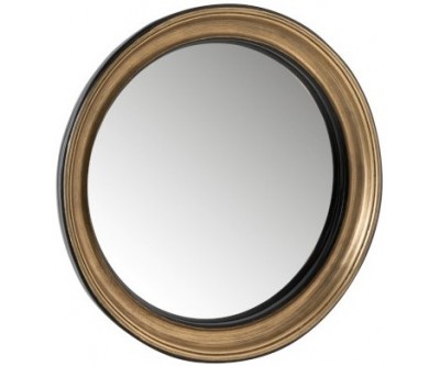 Miroir Convexe Rond Pu Or/Noir Small