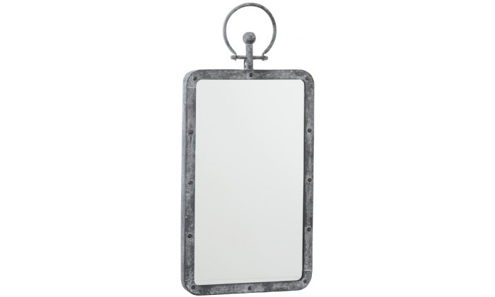 Miroir Rectangulaire Anse Metal/Verre Antique