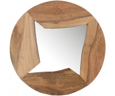 Miroir Forme Irreguliere Bois De Manguier Naturel