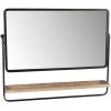 Miroir + Planche Rectangle Metal/Verre Noir