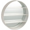 Miroir Rond Planche Bois Blanc