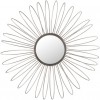 Miroir + Led Rond Metal/Verre Argent