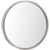 Miroir + Led Rond Metal/Verre Argent