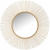 Miroir Barres Rond Metal/Verre Mat Or