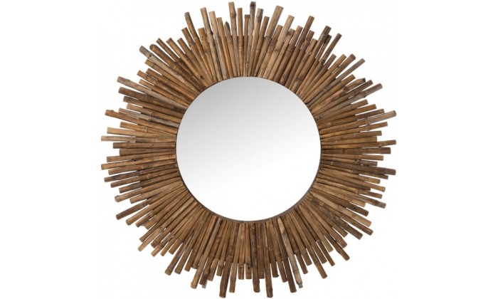 Miroir Rond Bambou Naturel