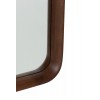 Miroir Rectangulaire Bois/Verre Marron Fonce