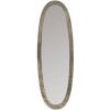 Miroir Ovale Aluminium/Verre Antique Gris Small