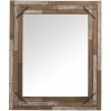 Miroir Antique Carre Bois Naturel