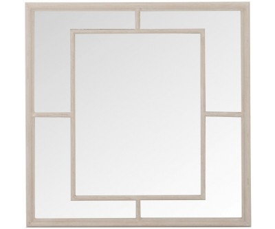 Miroir 5 Parties Carre Bois/Verre Naturel