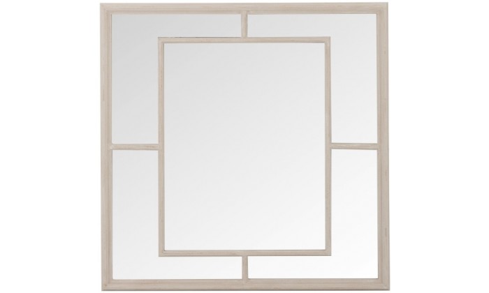Miroir 5 Parties Carre Bois/Verre Naturel