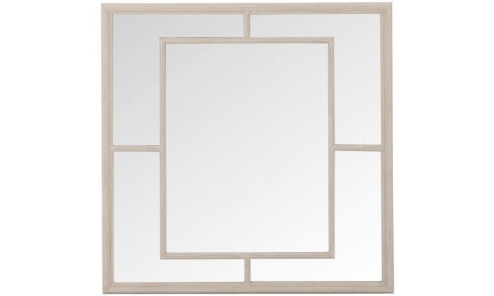 Miroir 5 Parties Carre Bois/Verre Naturel