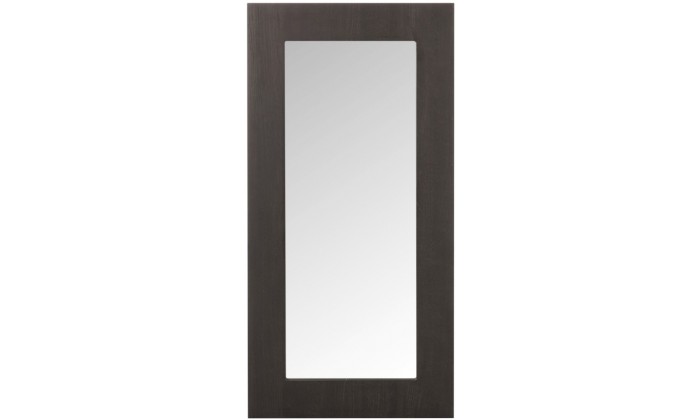 Miroir Rectangulaire Bois Verre Marron Fonce