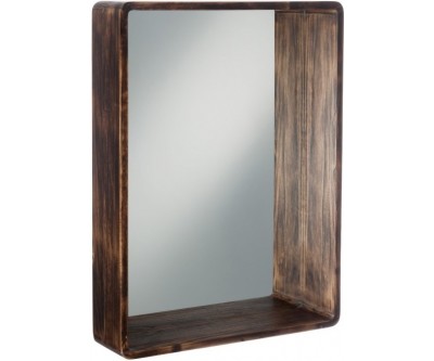 Miroir Rectangulaire Bois Marron Large