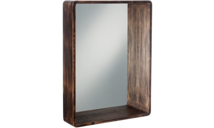 Miroir Rectangulaire Bois Marron Large