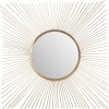 Miroir Rayon Soleil Metal/Verre Or