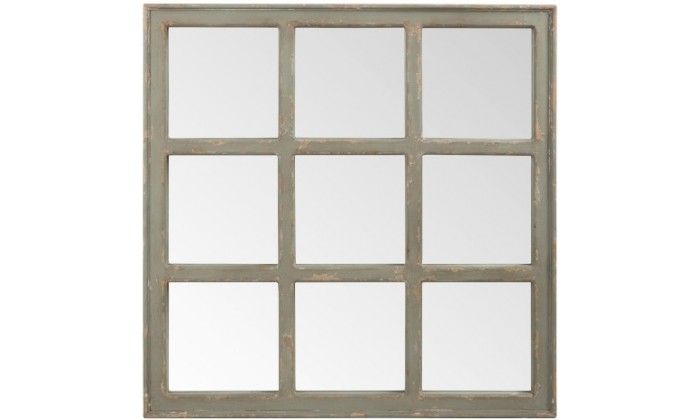 Miroir Carre Bois Gris