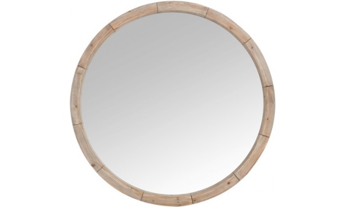 Miroir Rond Bois Naturel