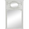 Miroir Ovale/Rectangulaire Fleur Bois Antique Greige