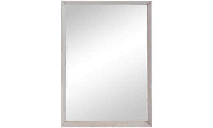 Miroir + Bord Rectangulaire Bois Greige 50X70Cm