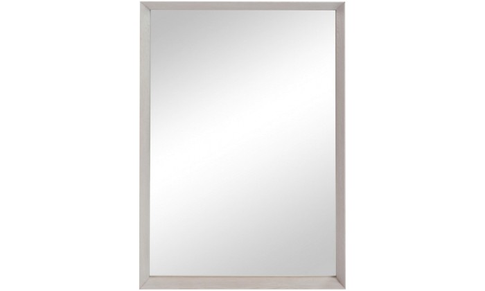 Miroir + Bord Rectangulaire Bois Greige 50X70Cm