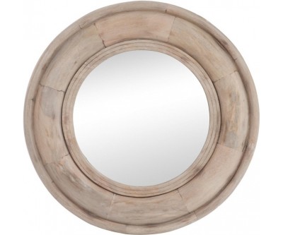 Miroir Rond Bois Naturel Large