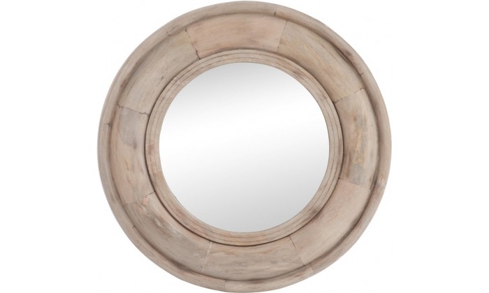 Miroir Rond Bois Naturel Large