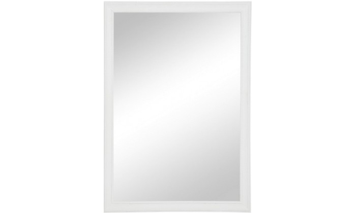 Miroir Rectangulaire Bois Blanc 70X3X100Cm