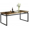 Table de salle à manger ultra design en acier noir poli et plateau au choix KIMBIRLEY