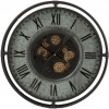 Horloge Bord Metallique Chiffres Romains Metal Gris/Noir/Or Small