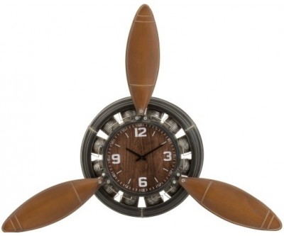 Horloge Helice Avion Metal Marron/Noir