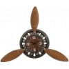 Horloge Helice Avion Metal Marron/Noir