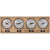 Horloge 4 Villes Bois De Manguier/Metal Naturel/Blanc