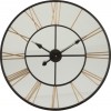 Horloge Chiffres Romains Miroir/Metal Noir/Or