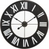 Horloge Chiffres Romains Metal Noir/Miroir