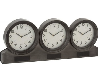 Horloge 3 Parties Metal Marron