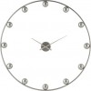 Horloge Murale Boules Metal Gris