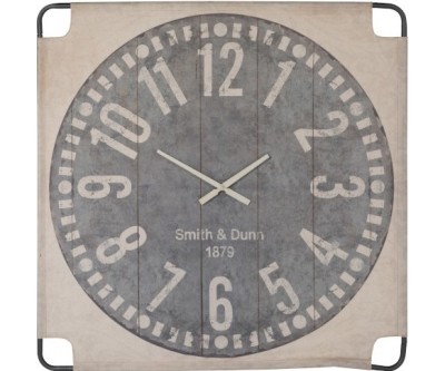 Horloge Murale Canevas Grand Textile Beige/Gris