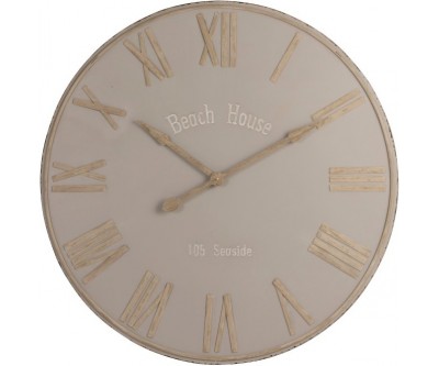 Horloge Beach House Metal Beige Large